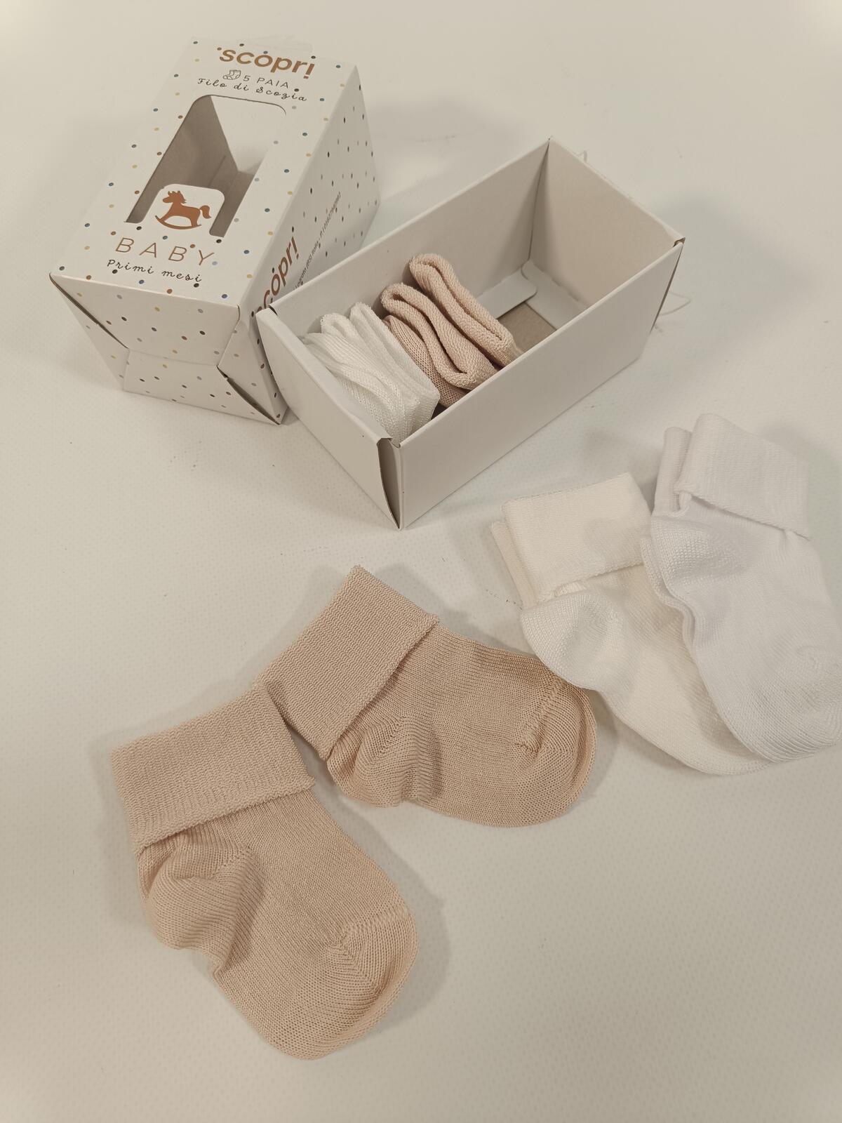 UX KRATKE ČARAPE 5 KOMADA ZA NOVOROĐENČAD COCCOLA Tellini S.R.L. Veleprodajna odjeća